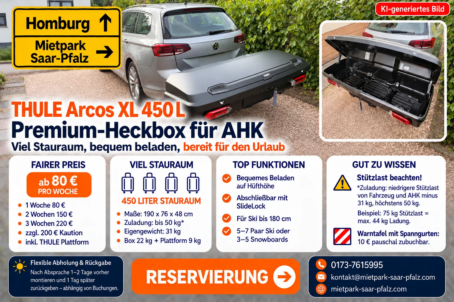 Premium Heckbox THULE Arcos XL am Fahrzeug