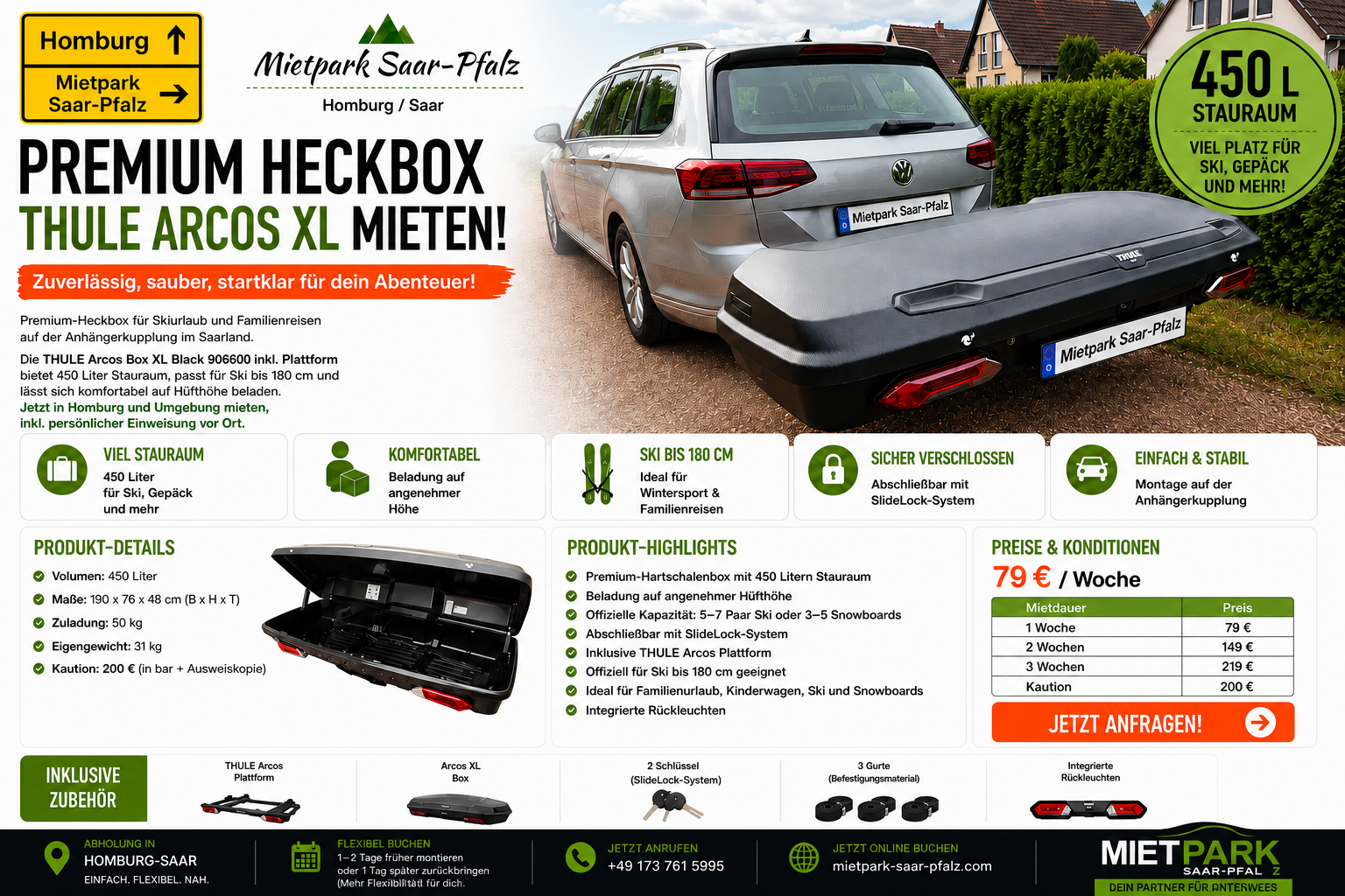 Premium Heckbox THULE Arcos XL - Vorschaubild 1 von 5