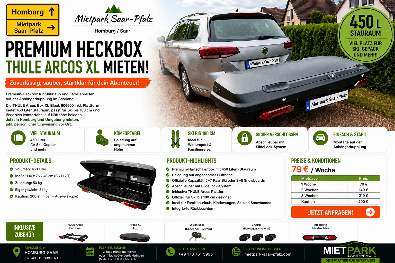 Premium Heckbox THULE Arcos XL - Produktbild 1 von 5